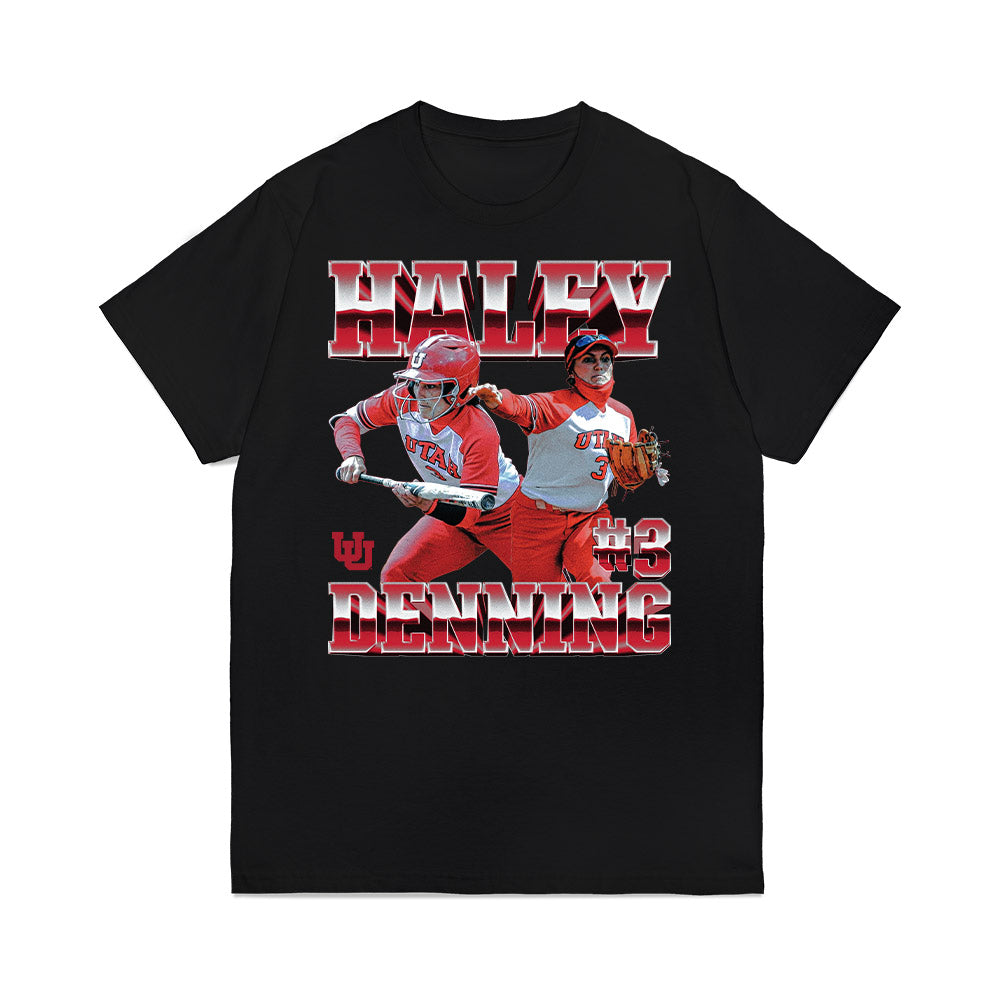 Utah - NCAA Softball : Haley Denning - Collage Premium T-Shirt-0