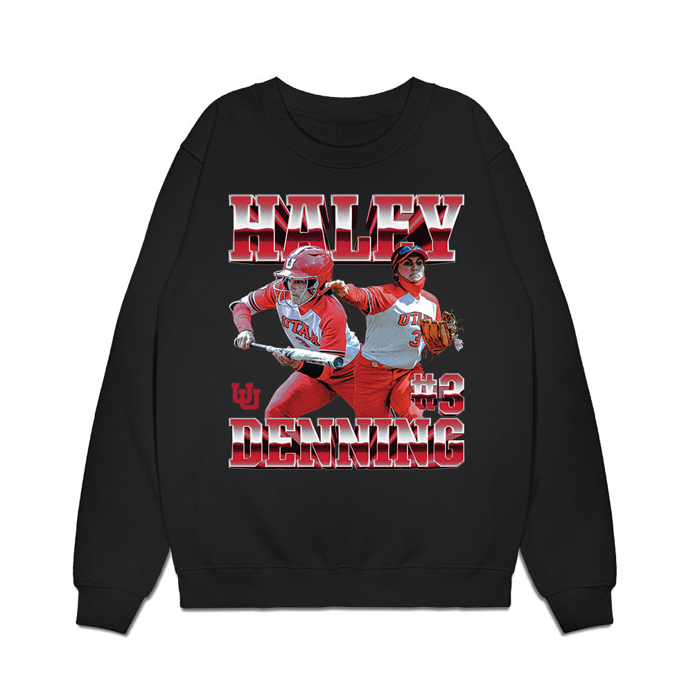 Utah - NCAA Softball : Haley Denning - Collage Premium Crewneck Sweatshirt-0