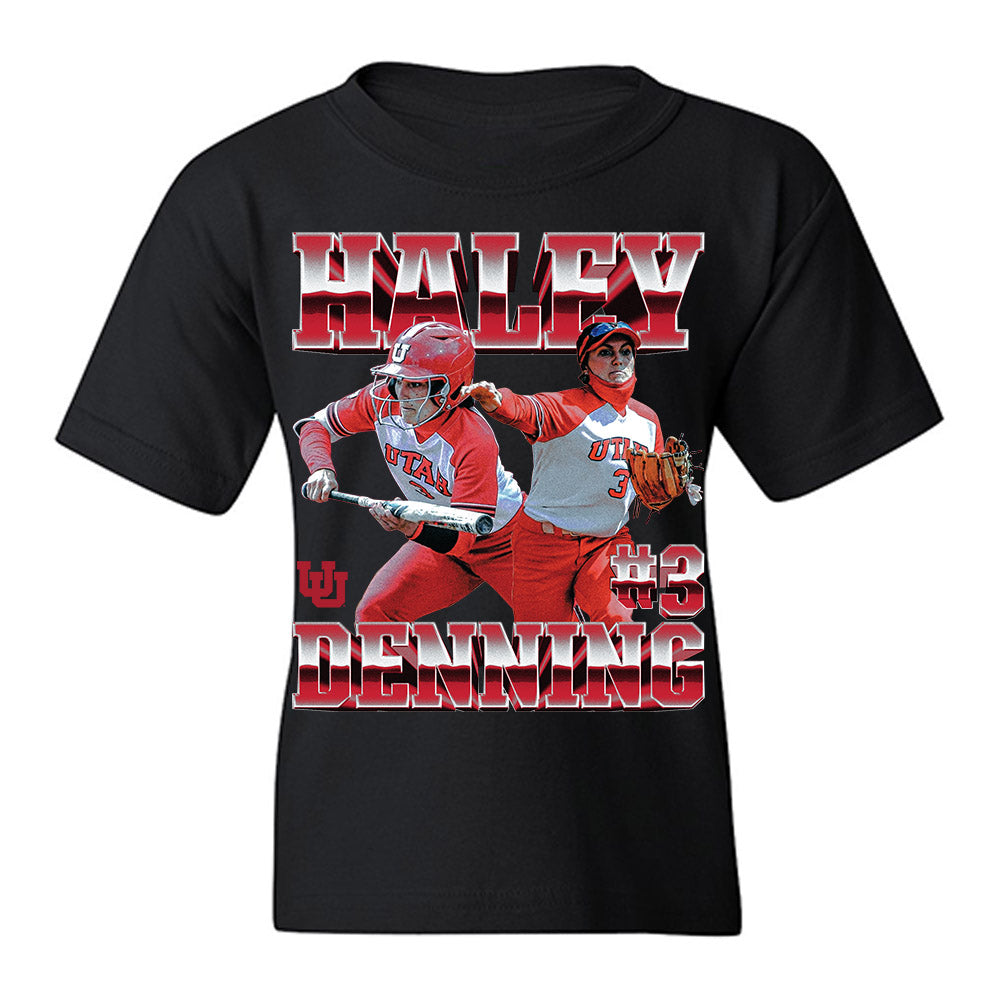 Utah - NCAA Softball : Haley Denning - Collage Youth T-Shirt-0