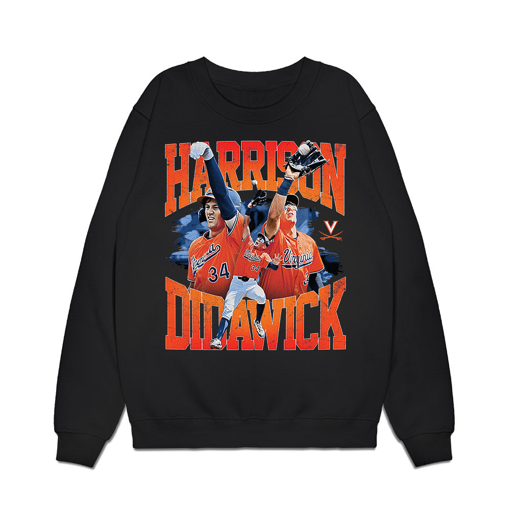 Virginia - NCAA Baseball : Harrison Didawick - Collage Premium Crewneck Sweatshirt-0