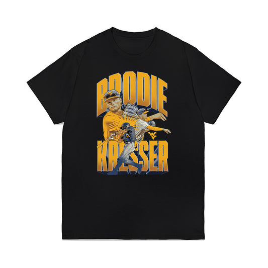 West Virginia - NCAA Baseball : Brodie Kresser - Collage Premium T-Shirt-0