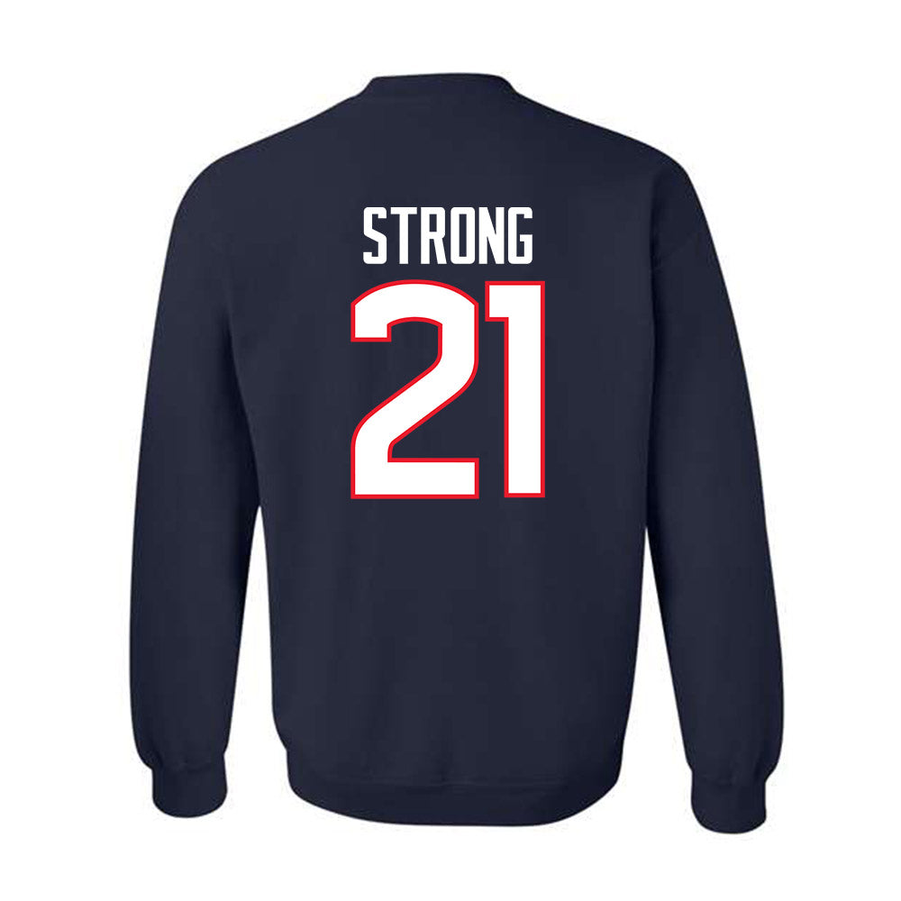 UConn - NCAA Women's Basketball : Sarah Strong - Big East Champs Classic Fashion Shersey Crewneck Sweatshirt-1