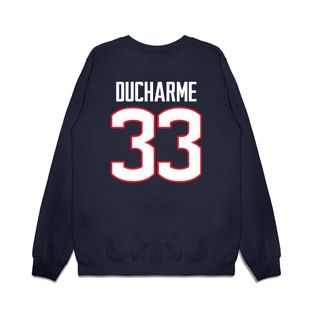 UConn - NCAA Women's Basketball : Caroline Ducharme - National Champs Classic Shersey Premium Crewneck Sweatshirt-1
