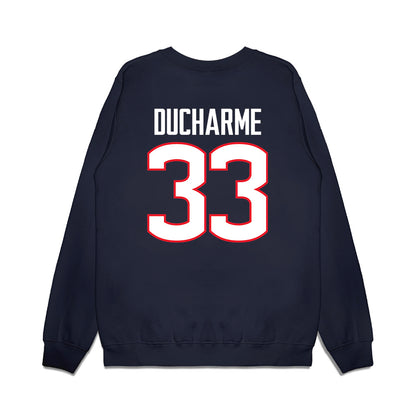 UConn - NCAA Women's Basketball : Caroline Ducharme - National Champs Classic Shersey Premium Crewneck Sweatshirt-1