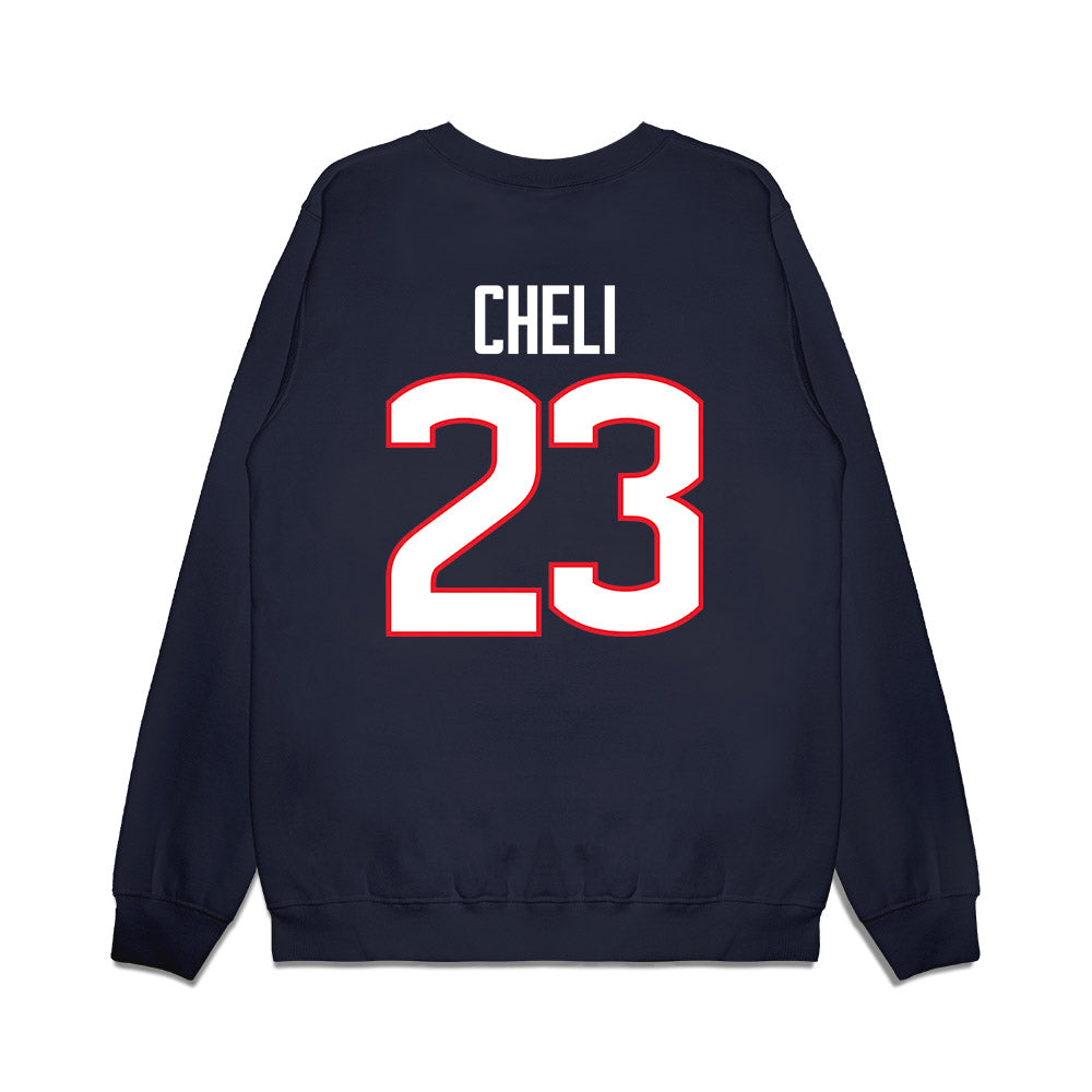 UConn - NCAA Women's Basketball : Morgan Cheli - National Champs Classic Shersey Premium Crewneck Sweatshirt-1