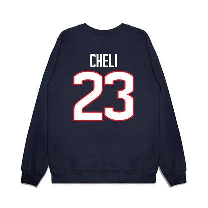 UConn - NCAA Women's Basketball : Morgan Cheli - National Champs Classic Shersey Premium Crewneck Sweatshirt-1