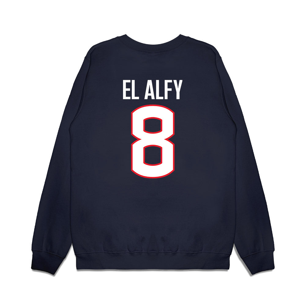 UConn - NCAA Women's Basketball : Jana El Alfy - National Champs Classic Shersey Premium Crewneck Sweatshirt-1