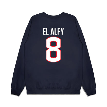 UConn - NCAA Women's Basketball : Jana El Alfy - National Champs Classic Shersey Premium Crewneck Sweatshirt-1
