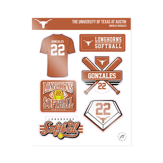 Texas - NCAA Softball : Brenlee Gonzales - Sticker Sheet-0