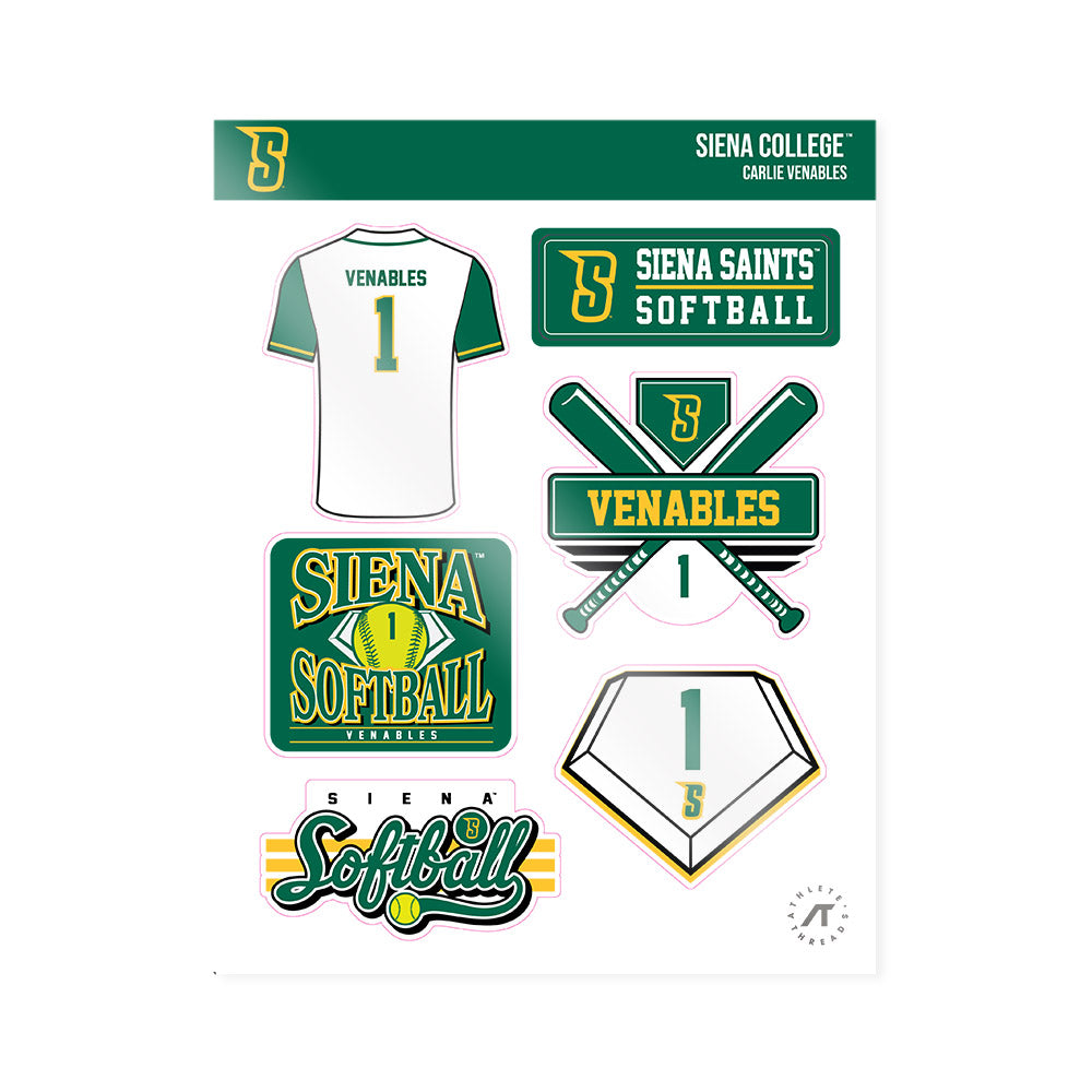 Siena - NCAA Softball : Carlie Venables - Sticker Sheet-0