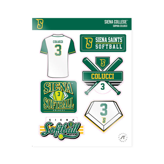 Siena - NCAA Softball : Sophia Colucci - Sticker Sheet-0