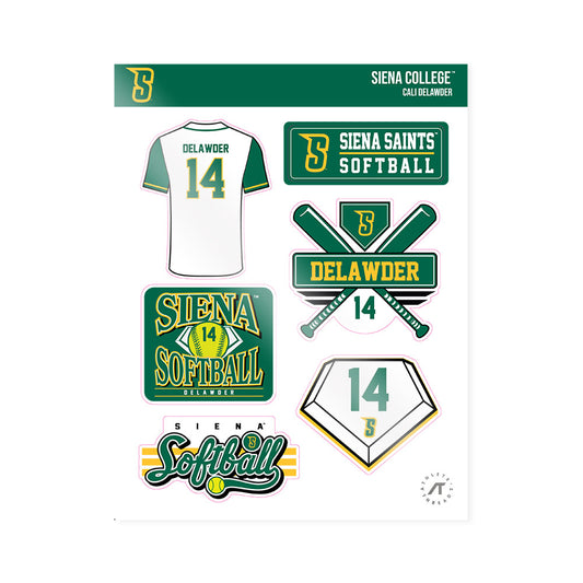 Siena - NCAA Softball : Cali DeLawder - Sticker Sheet-0