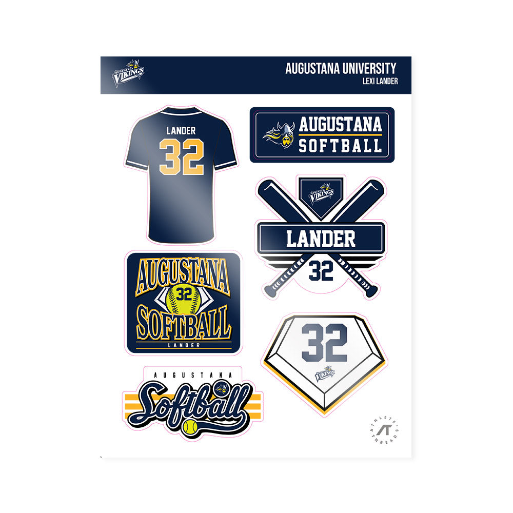 AU - NCAA Softball : Lexi Lander - Sticker Sheet-0