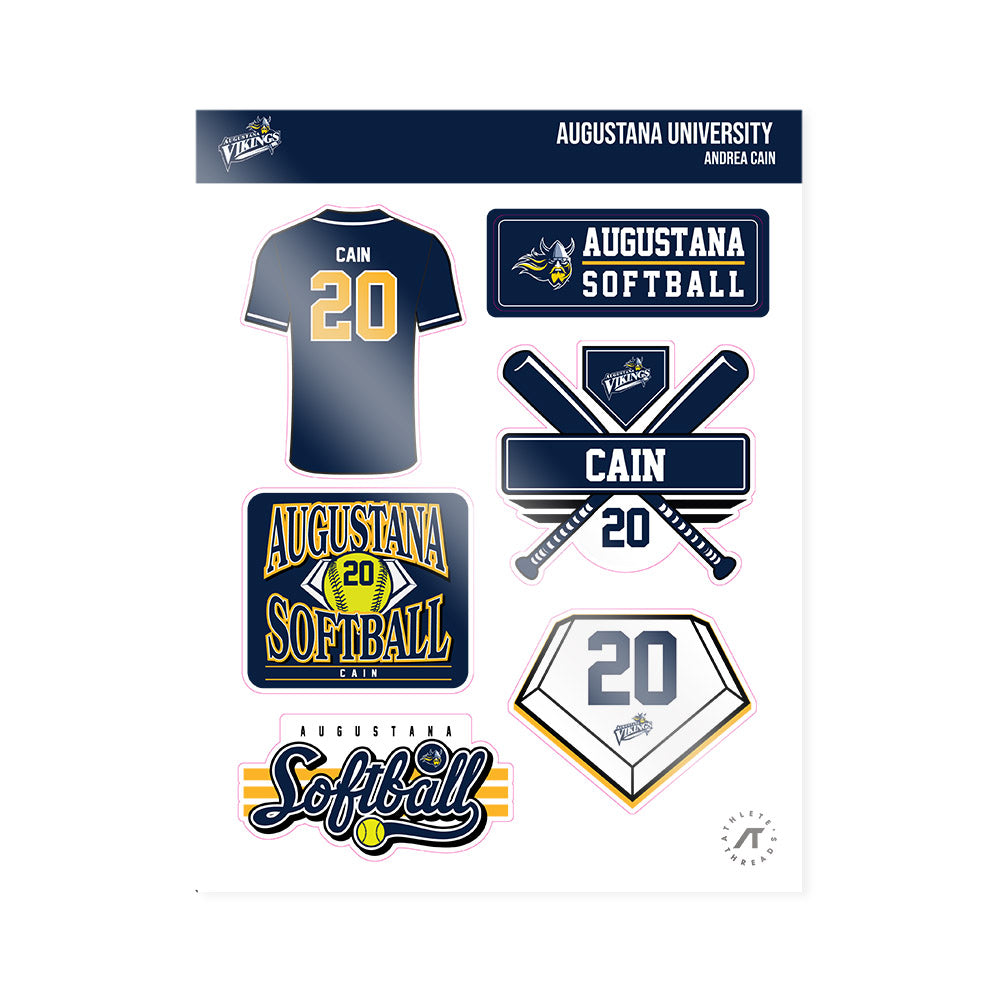 AU - NCAA Softball : Andrea Cain - Sticker Sheet-0