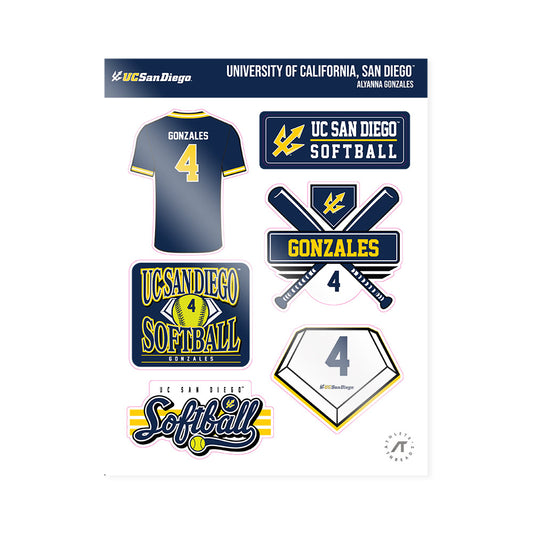 UCSD - NCAA Softball : Alyanna Gonzales - Sticker Sheet-0