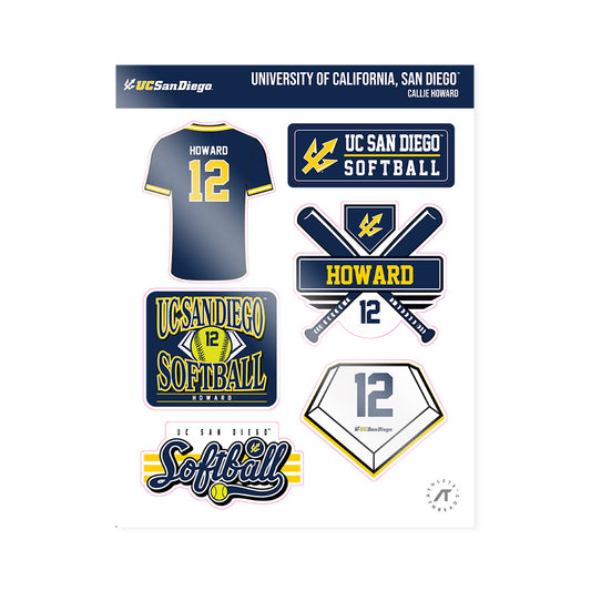UCSD - NCAA Softball : Callie Howard - Sticker Sheet-0