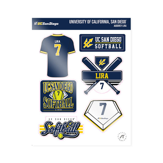 UCSD - NCAA Softball : Auddrey Lira - Sticker Sheet-0