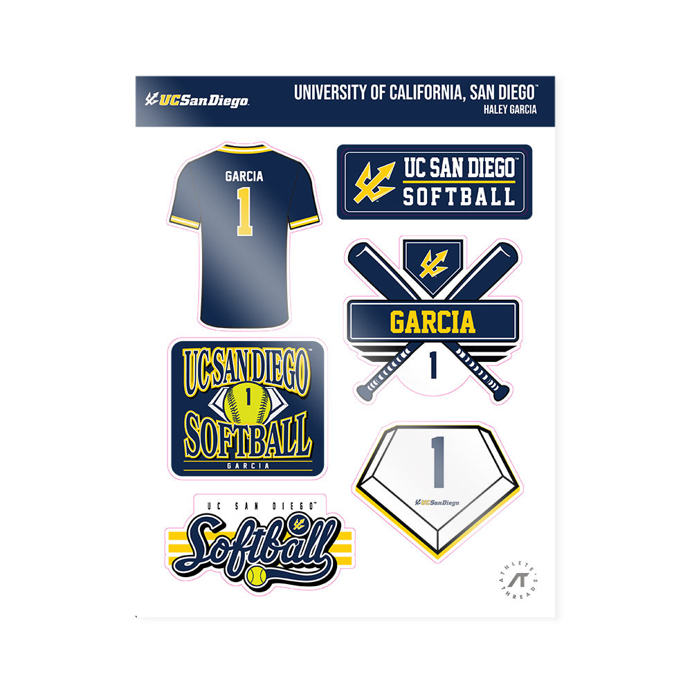 UCSD - NCAA Softball : Haley Garcia - Sticker Sheet-0