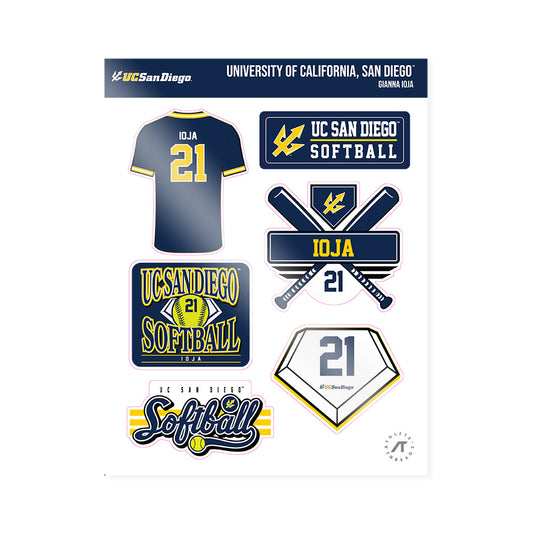 UCSD - NCAA Softball : Gianna Ioja - Sticker Sheet-0
