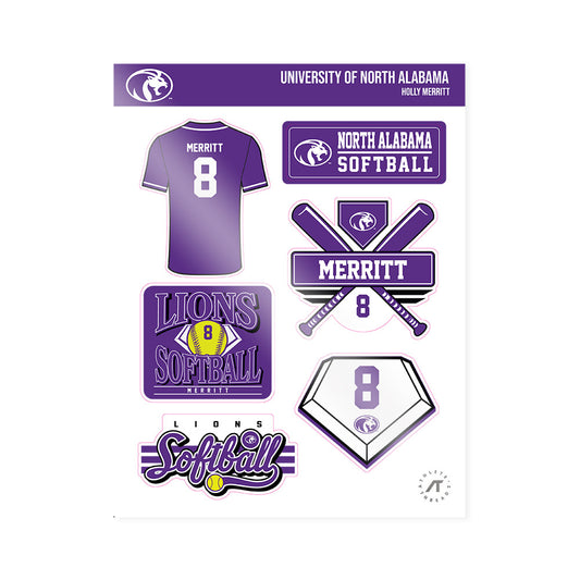 North Alabama - NCAA Softball : Holly Merritt - Sticker Sheet-0