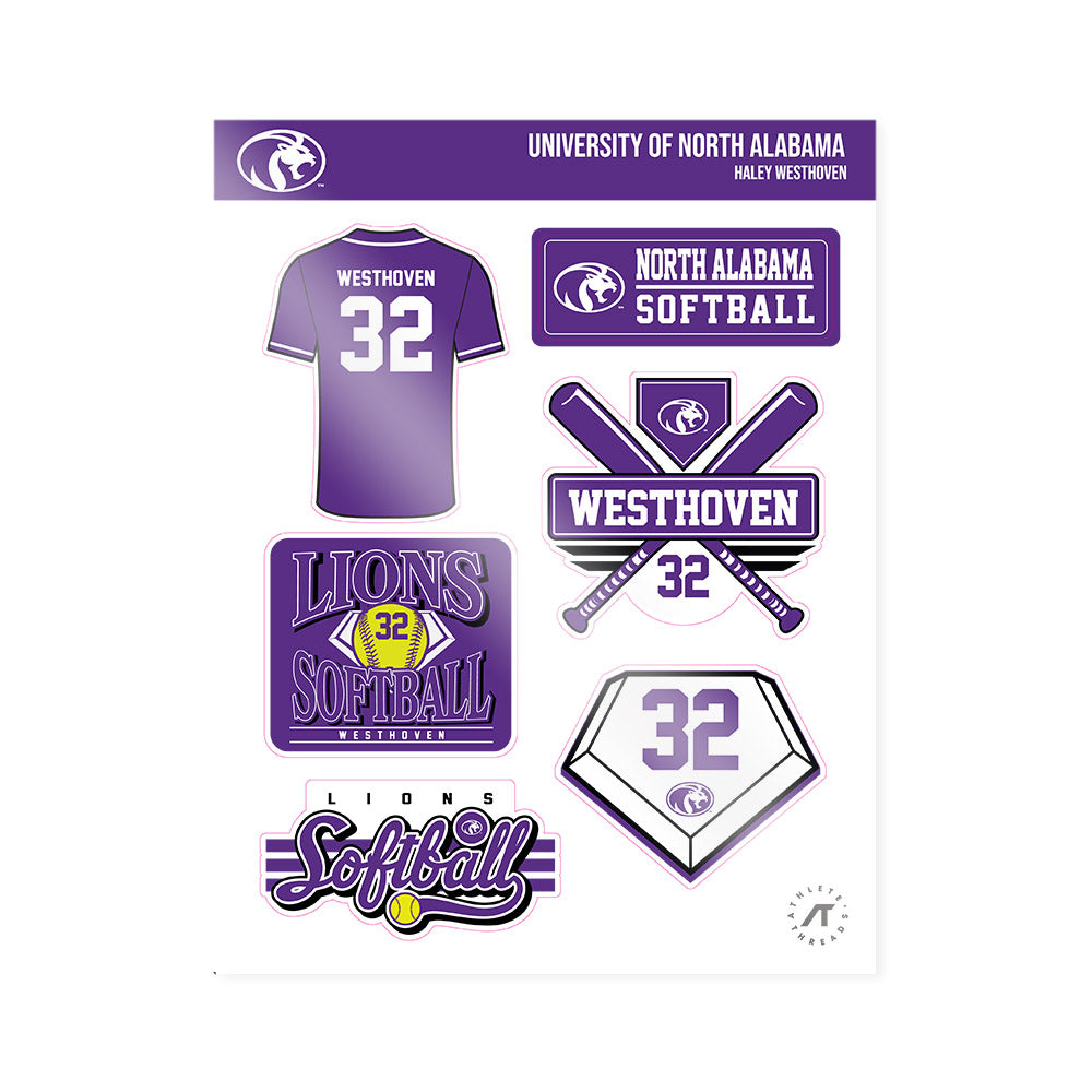 North Alabama - NCAA Softball : Haley Westhoven - Sticker Sheet-0