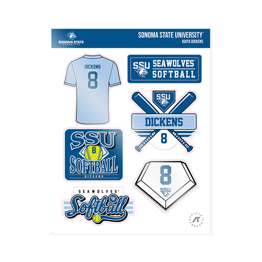 SSU - NCAA Softball : Kaiya Dickens - Sticker Sheet-0
