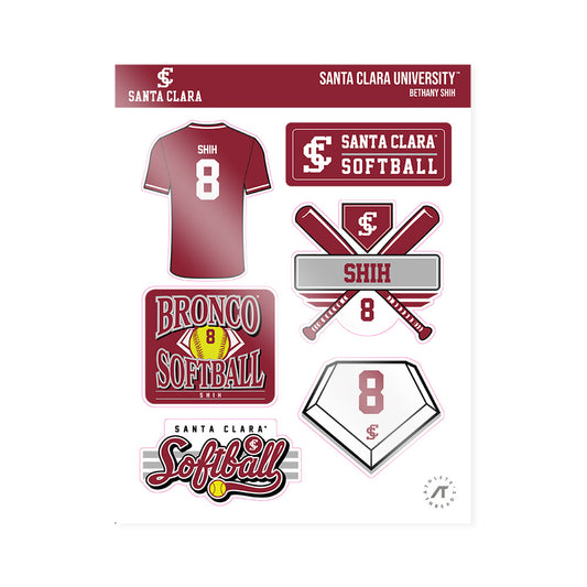 SCU - NCAA Softball : Bethany Shih - Sticker Sheet-0