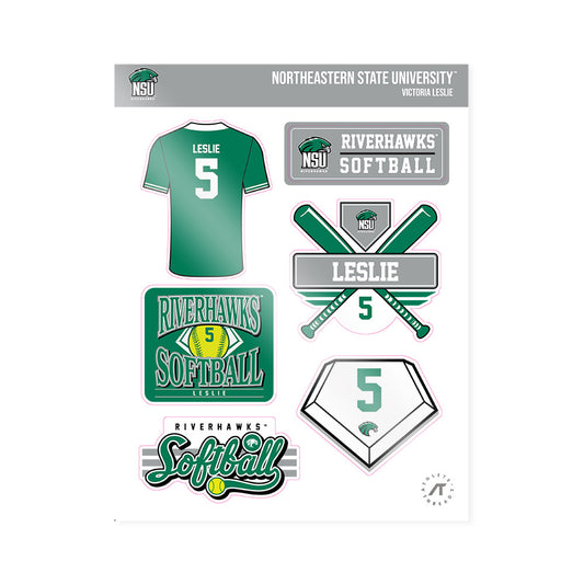 Northeastern State - NCAA Softball : Victoria Leslie - Sticker Sheet-0