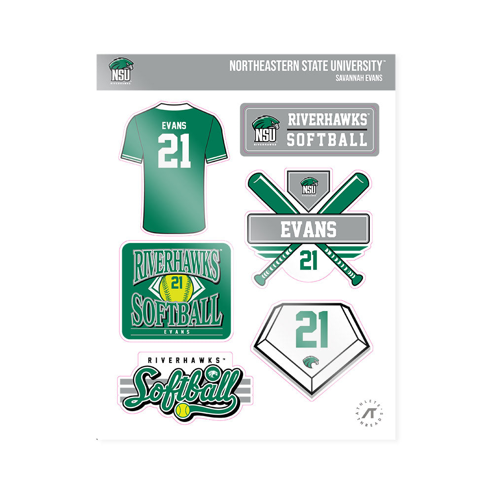 Northeastern State - NCAA Softball : Savannah Evans - Sticker Sheet-0