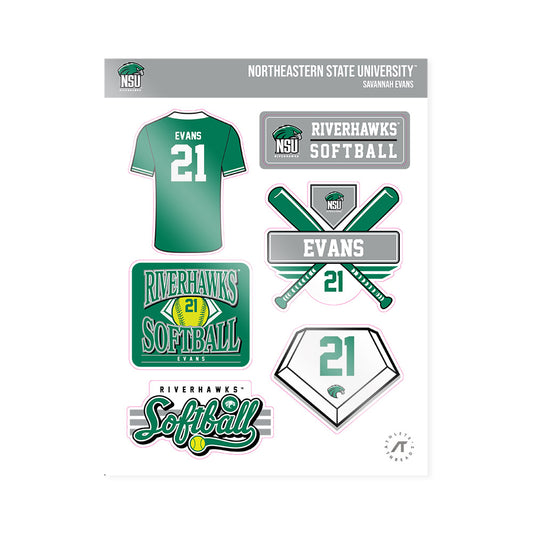 Northeastern State - NCAA Softball : Savannah Evans - Sticker Sheet-0