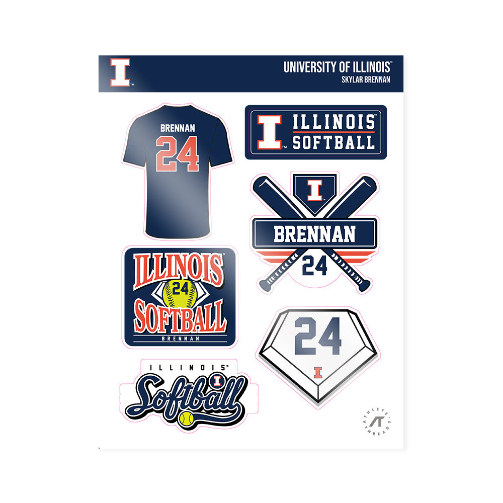 Illinois - NCAA Softball : Skylar Brennan - Sticker Sheet-0