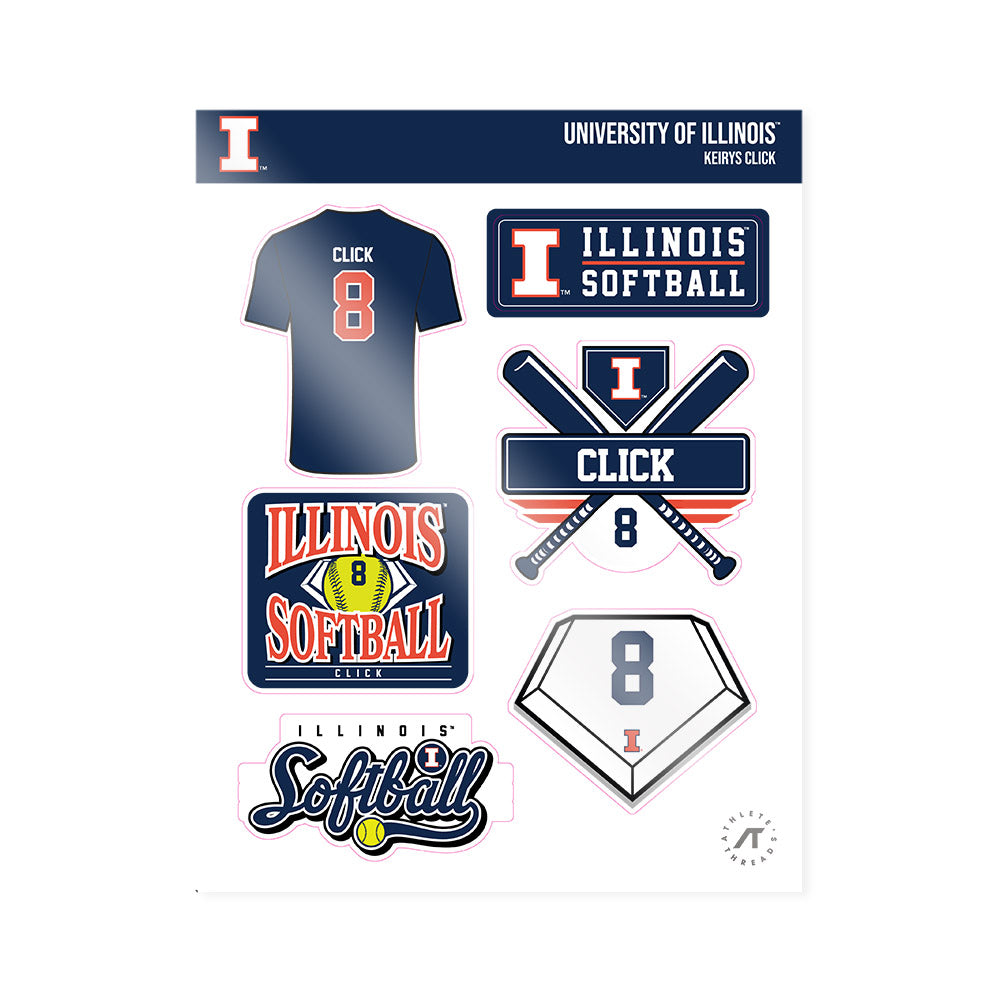 Illinois - NCAA Softball : Keirys Click - Sticker Sheet-0