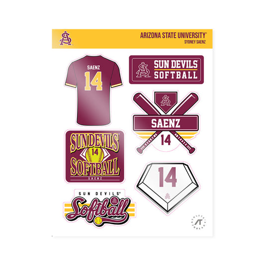 Arizona State - NCAA Softball : Sydney Saenz - Sticker Sheet-0