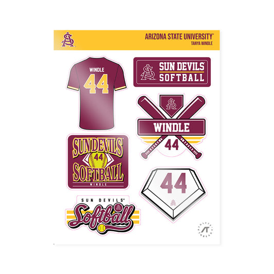 Arizona State - NCAA Softball : Tanya Windle - Sticker Sheet-0