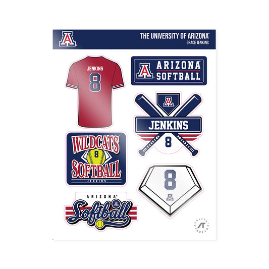 Arizona - NCAA Softball : Grace Jenkins - Sticker Sheet-0