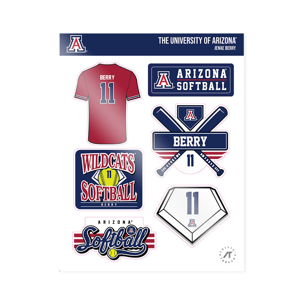 Arizona - NCAA Softball : Jenae Berry - Sticker Sheet-0