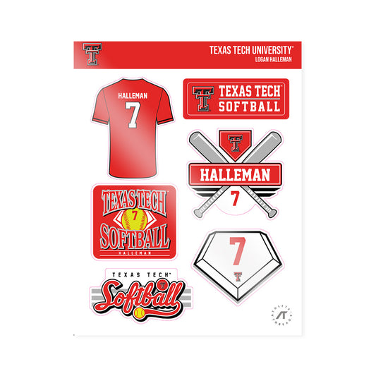 Texas Tech - NCAA Softball : Logan Halleman - Sticker Sheet-0