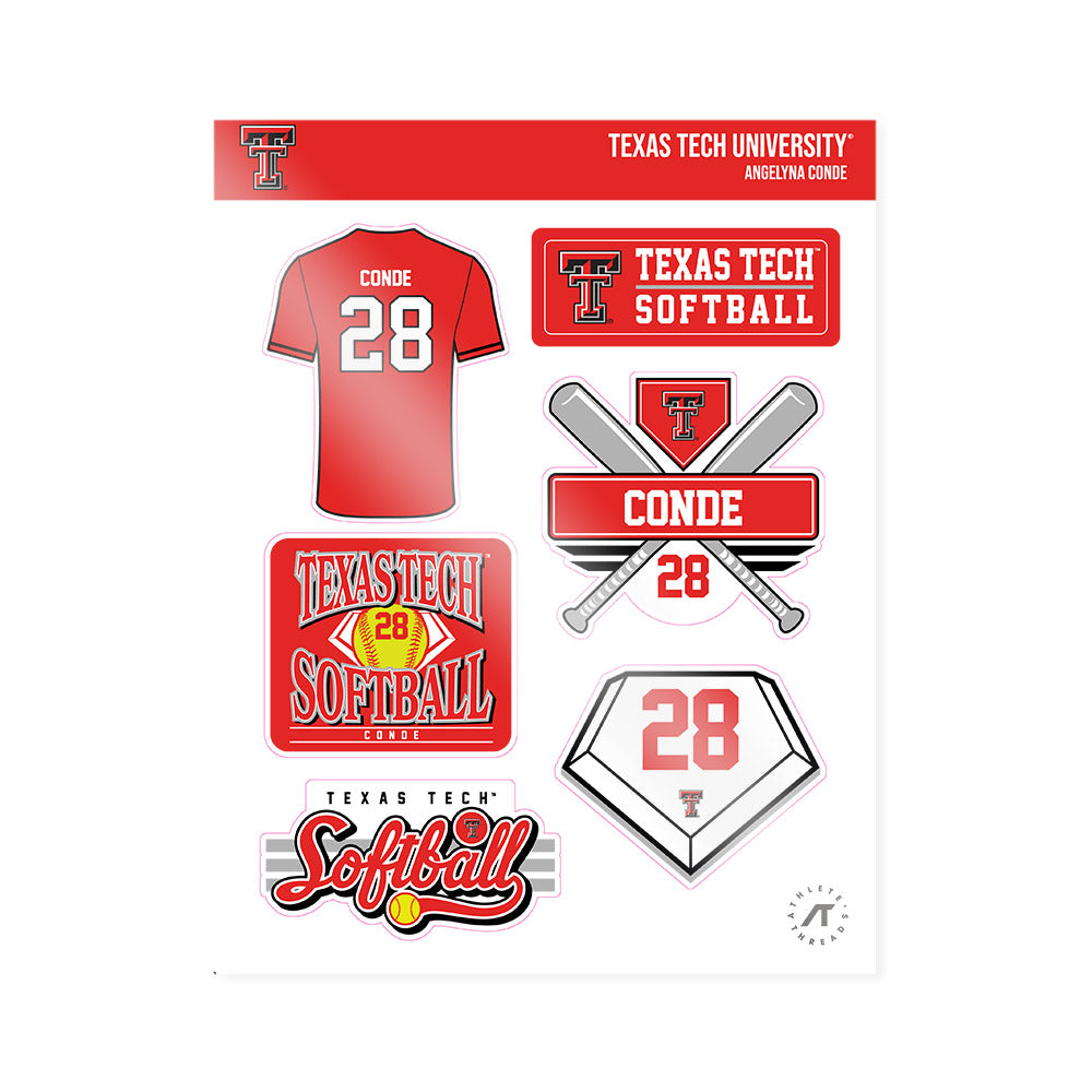 Texas Tech - NCAA Softball : Angelyna Conde - Sticker Sheet-0