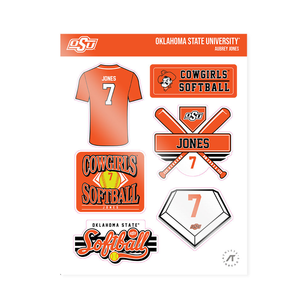 Oklahoma State - NCAA Softball : Aubrey Jones - Sticker Sheet-0