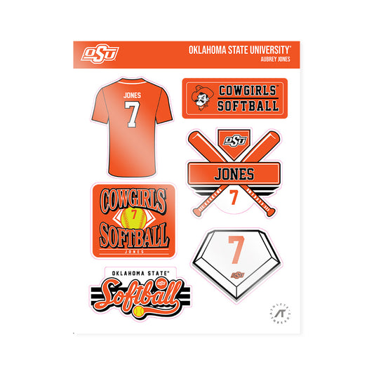 Oklahoma State - NCAA Softball : Aubrey Jones - Sticker Sheet-0
