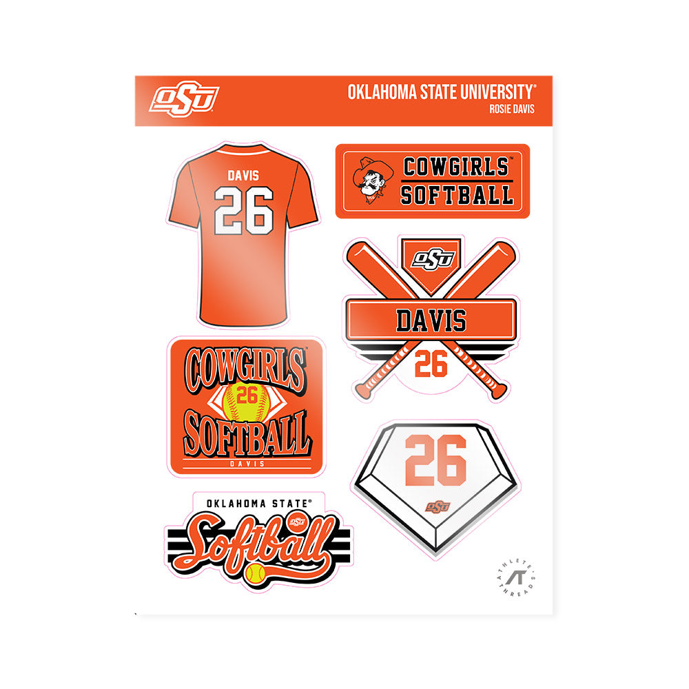 Oklahoma State - NCAA Softball : Rosie davis - Sticker Sheet-0