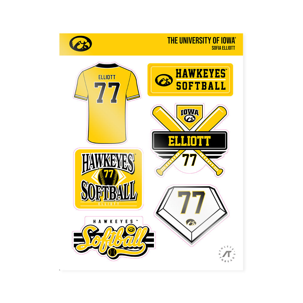 Iowa - NCAA Softball : Sofia Elliott - Sticker Sheet-0
