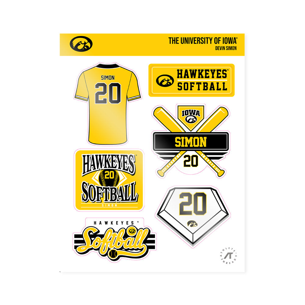 Iowa - NCAA Softball : Devin Simon - Sticker Sheet-0