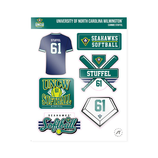 UNC Wilmington - NCAA Softball : Cammie Stuffel - Sticker Sheet-0