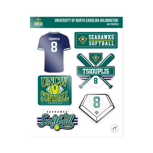 UNC Wilmington - NCAA Softball : Ava Tsiouplis - Sticker Sheet-0
