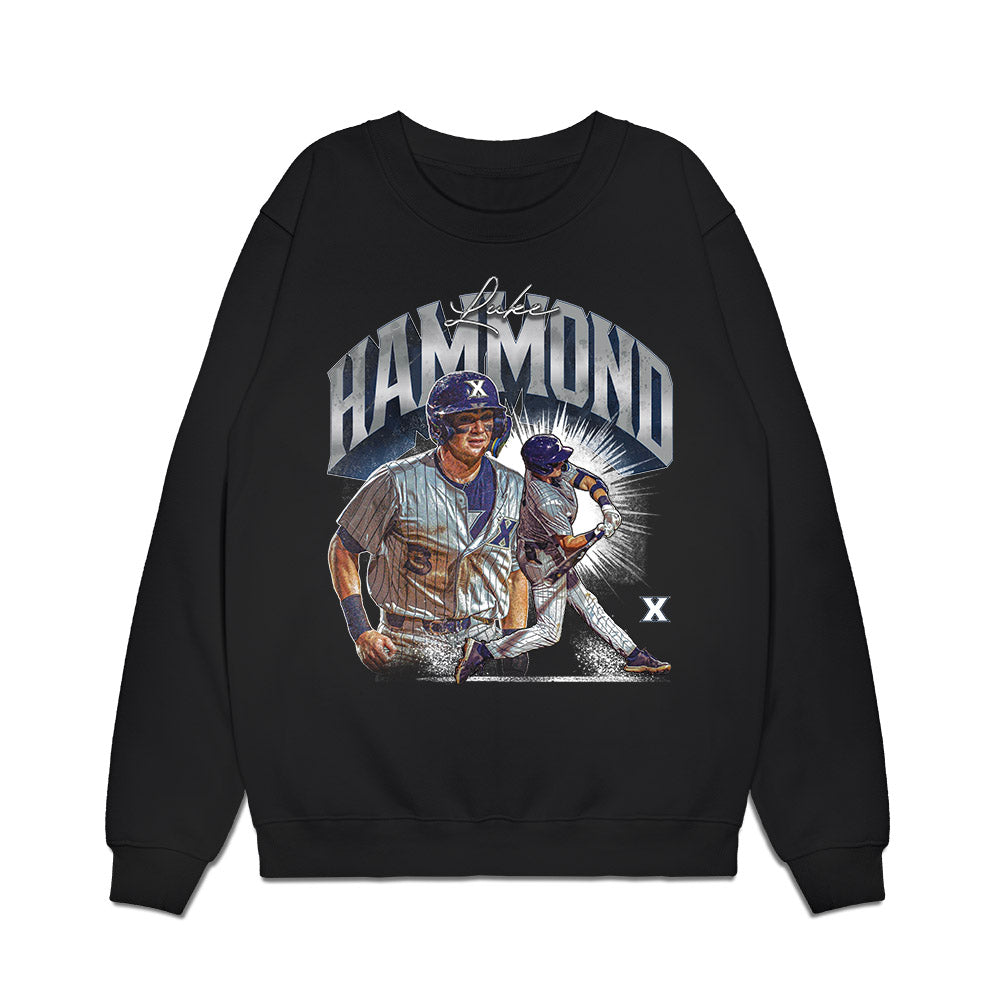 Xavier - NCAA Baseball : Luke Hammond - Collage Premium Crewneck Sweatshirt-0