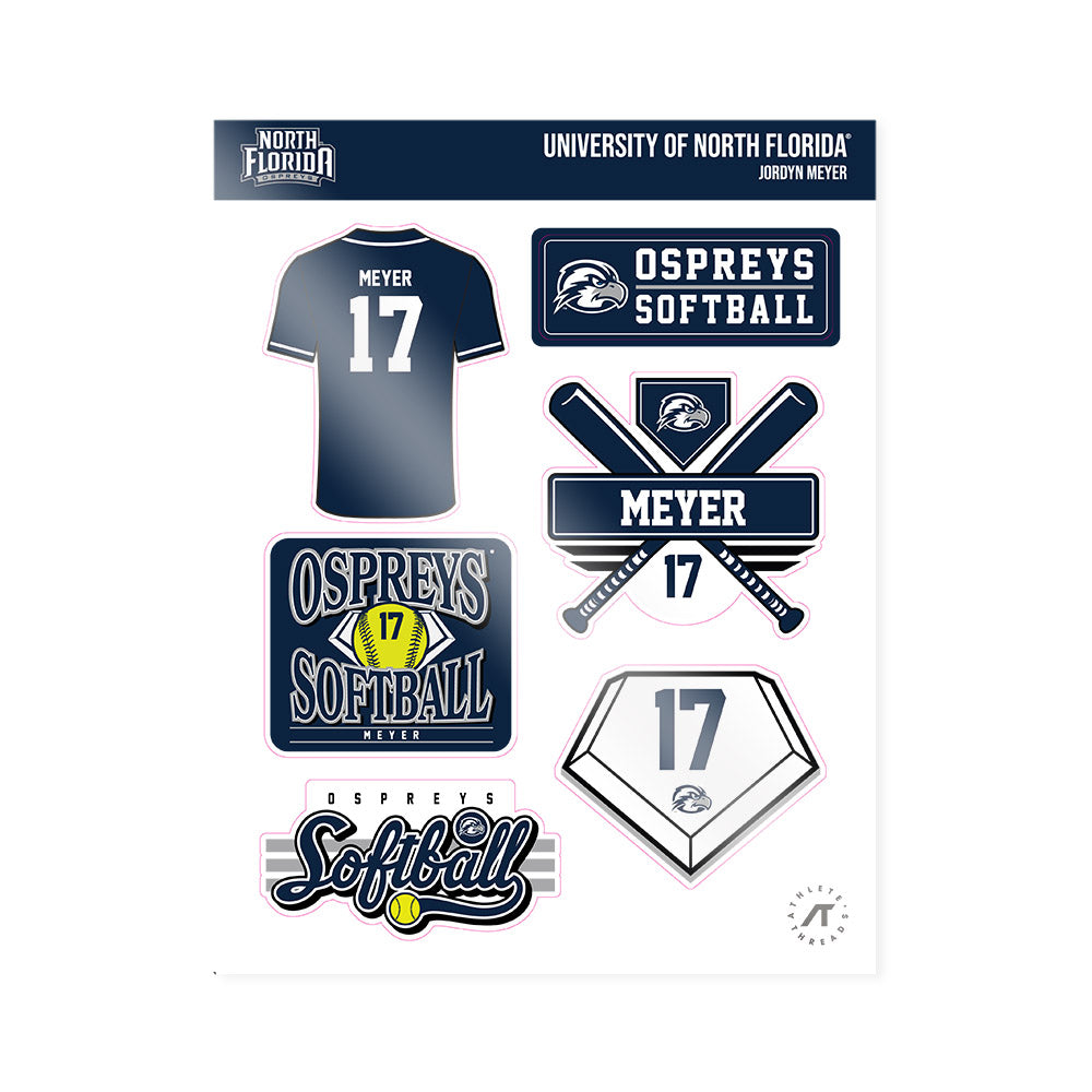 UNF - NCAA Softball : Jordyn Meyer - Sticker Sheet-0