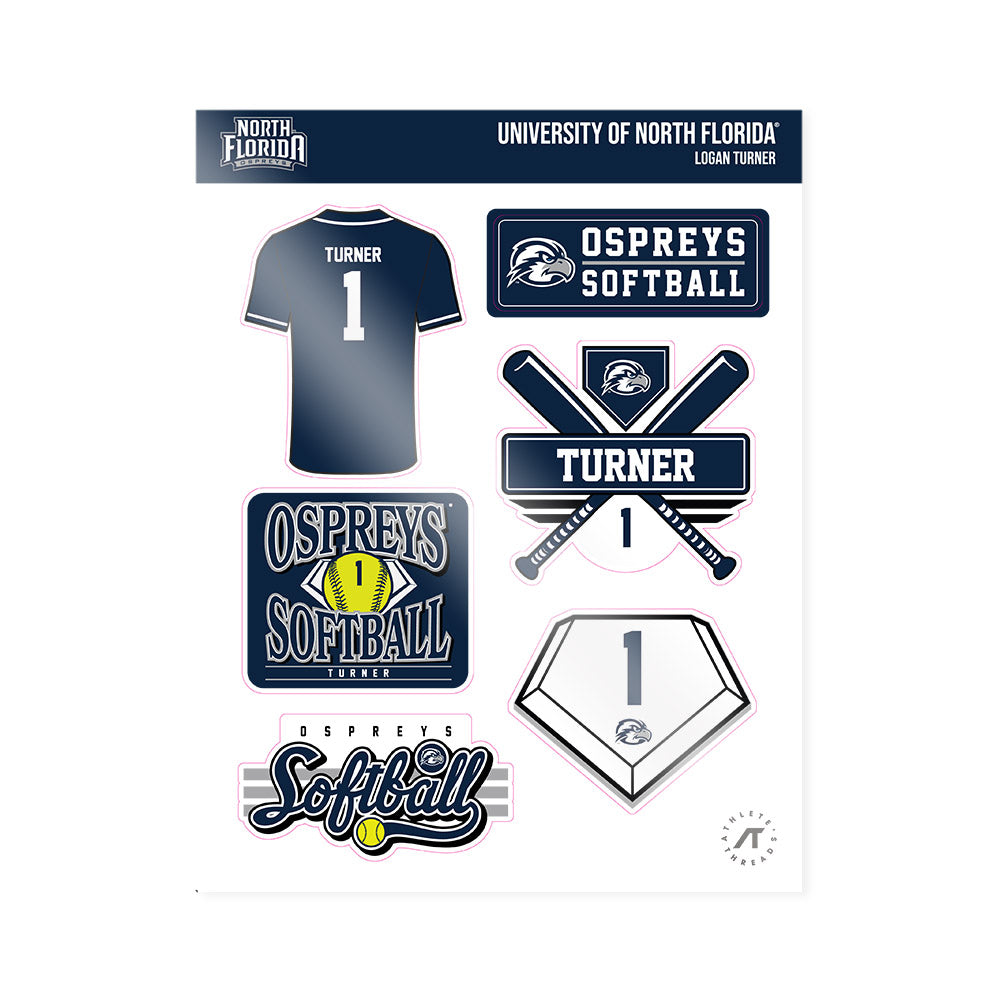UNF - NCAA Softball : Logan Turner - Sticker Sheet-0