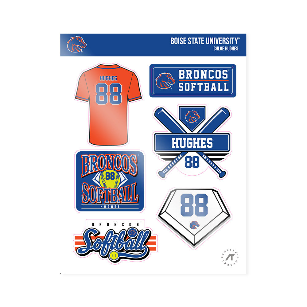 Boise State - NCAA Softball : Chloe Hughes - Sticker Sheet-0