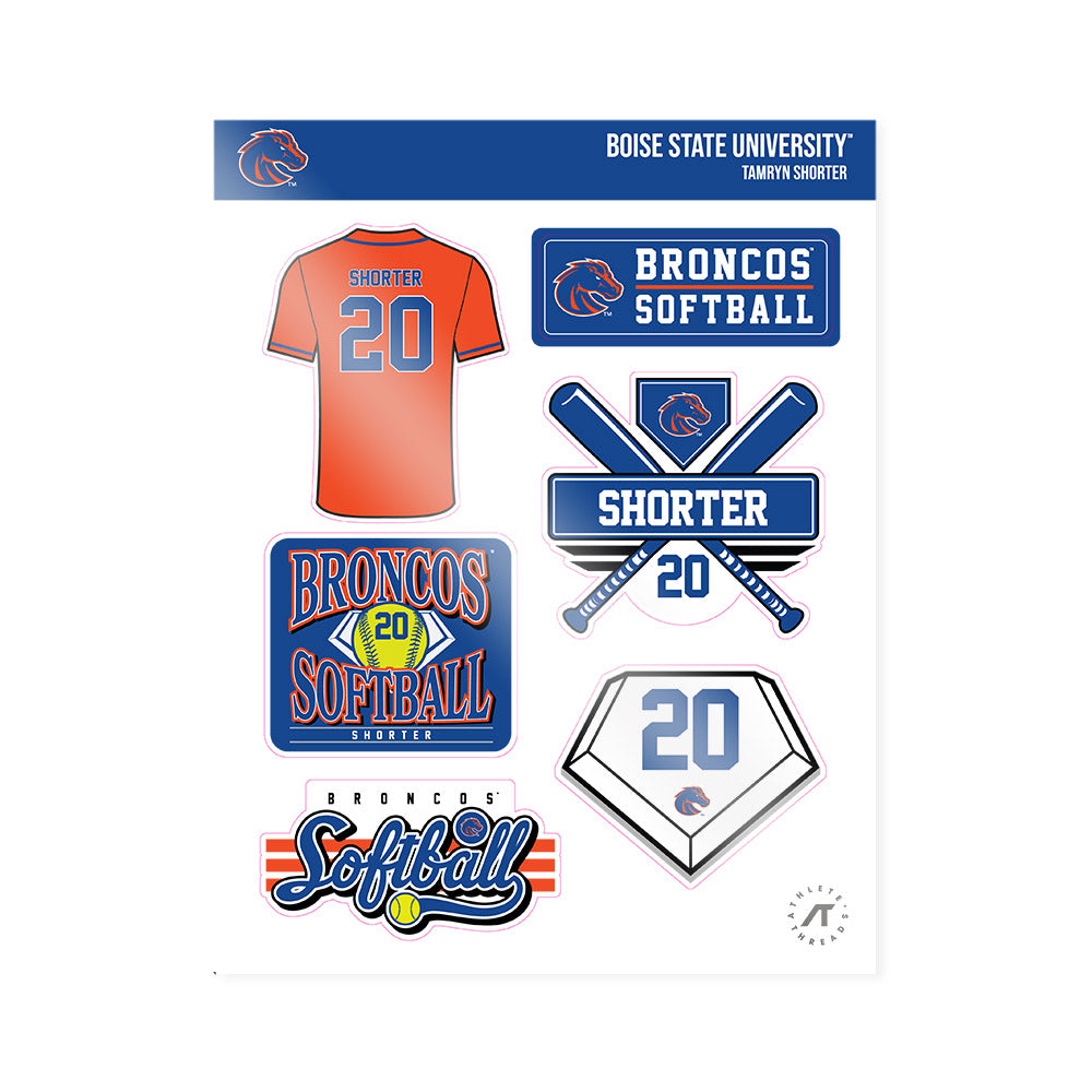 Boise State - NCAA Softball : Tamryn Shorter - Sticker Sheet-0